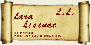 Lara Lisinac vizit kartica